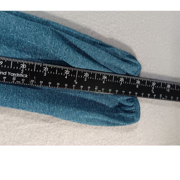 Michael Stars Blue Long Sleeve Top Women’s OSFM Boho Casual Stretch Blouse - Picture 5 of 7